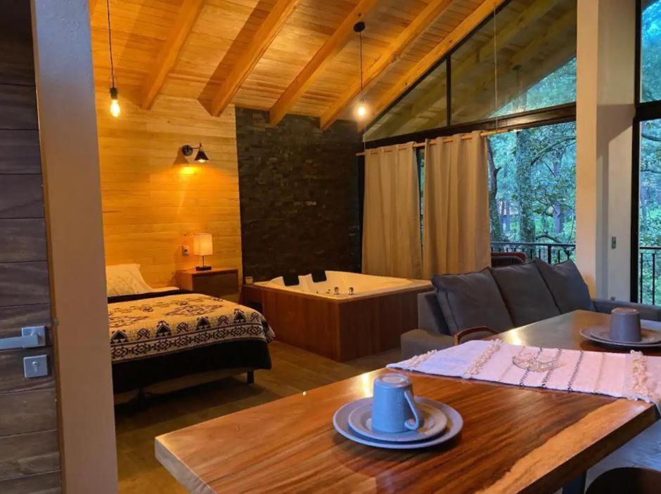 Cabana De Lujo Con Jacuzzi A 10 Min Del Pueblo Mazamitla Exteriör bild